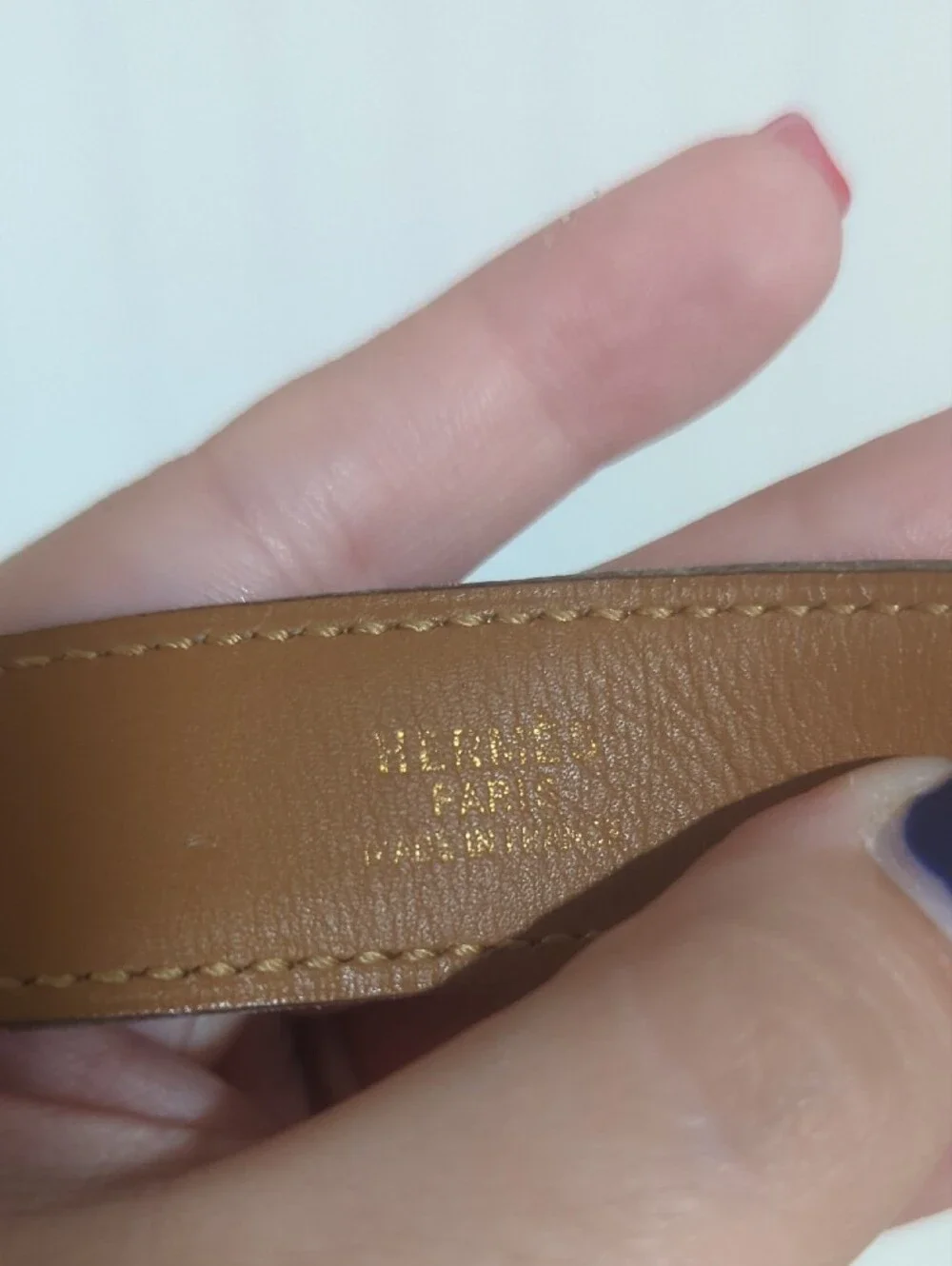 Hermes Tan Leather Belt Strap